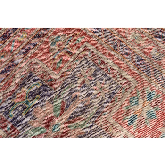 Vintage Caucasian Kazak Rug With Cross Medallions in Red and Blue 4'8 X 8'2 For Sale - Image 15 of 15