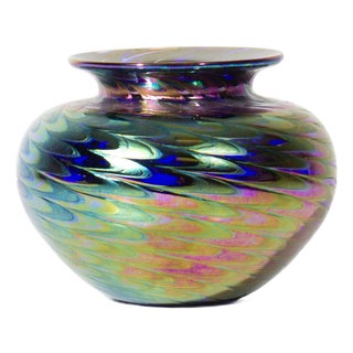 Glass Eye Studio 1973 Art Glass Vase For Sale