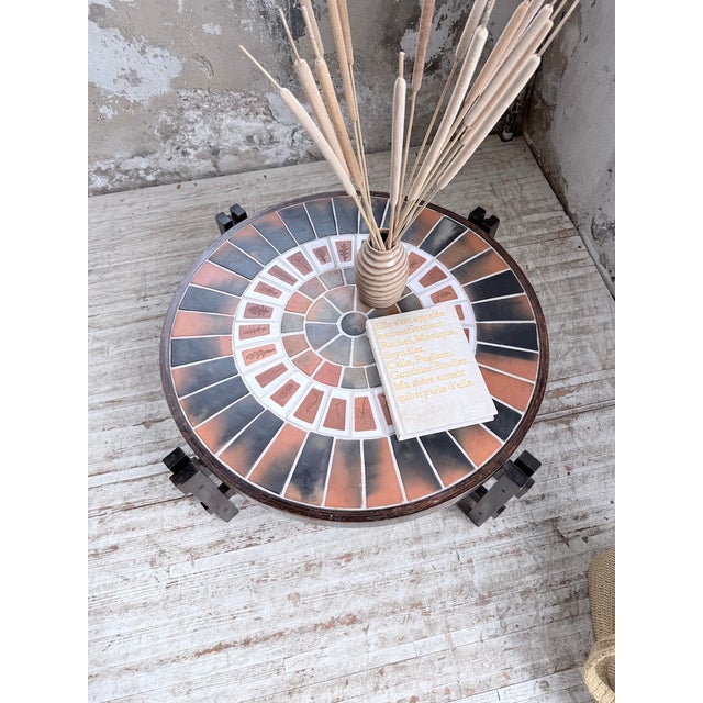 Round Terracotta Herbarium Coffee Table by Roger Capron, 1960s For Sale - Image 14 of 18