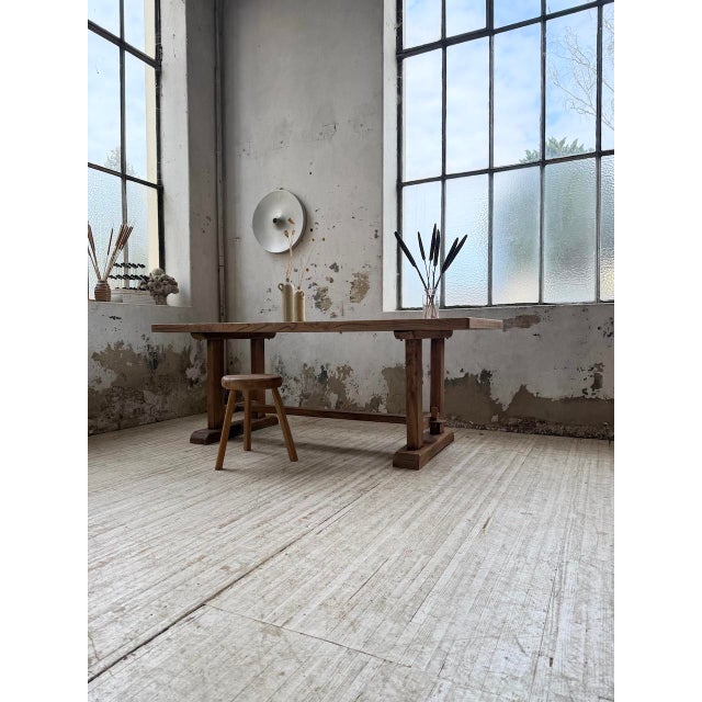 Wood Elm Monastery Table, 1960s For Sale - Image 7 of 18