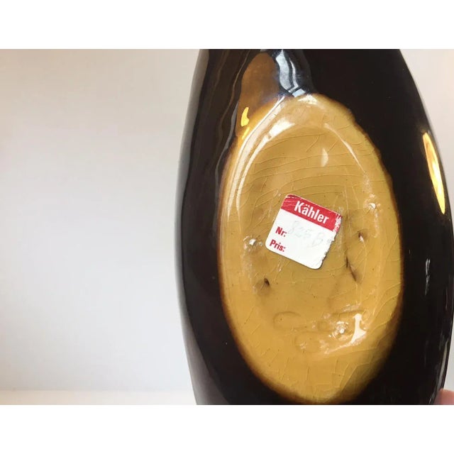 Mid-Century Modern Almond-Shaped Modernist Bowl by Astrid Tjalk for Kähler, 1950s For Sale - Image 3 of 5