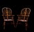 Early 20th C Windsor Chair Pair Set of Two Elm Wood England Arms Antique Vintage For Sale - Image 17 of 18