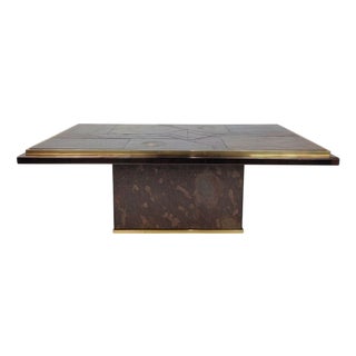 Brutalist Bronze and Stone Coffee Table, 1970s For Sale
