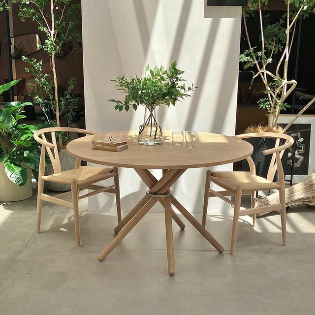 Hector Light Oak Dining Table 120 by Eberhart Furniture For Sale - Image 8 of 17