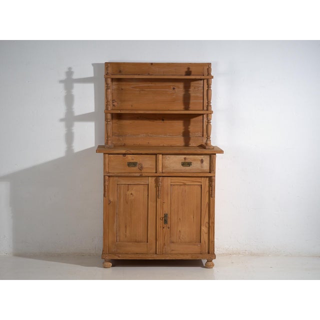 Antique Pine Kitchen Cupboard For Sale - Image 5 of 16