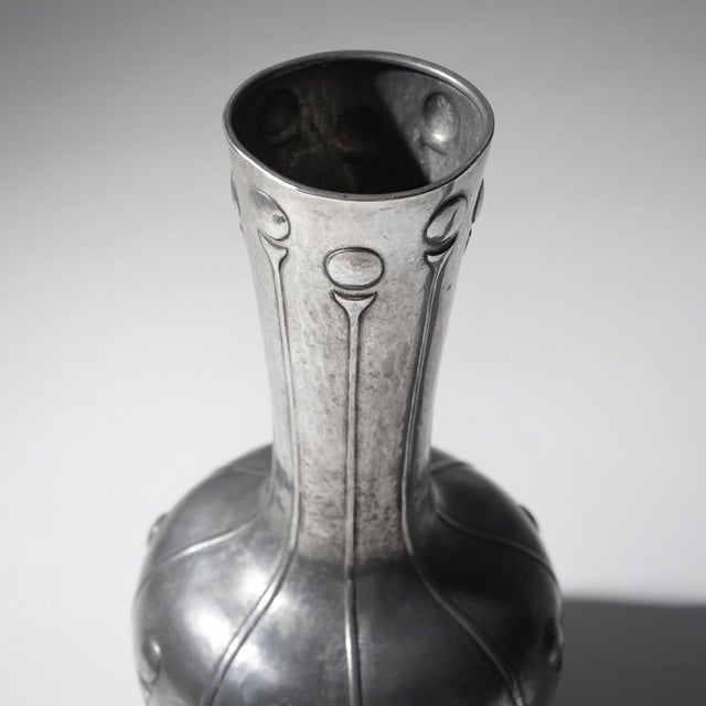 Silver Art Deco Pewter Vase by Bellotti, 1920s For Sale - Image 8 of 13