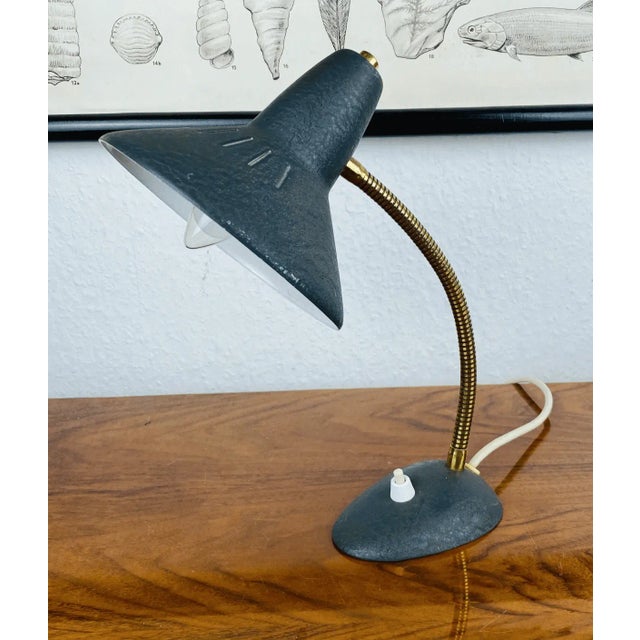 Vintage Desk Lamp in Black by Egon Hillebrand for Hillebrand Lighting, 1960s, in Very Good conditions. Designed 1960 to...
