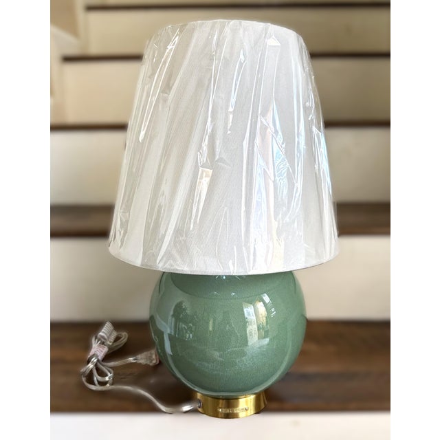 Green Green Ceramic Table Lamps From Ralph Lauren - 2 Available For Sale - Image 8 of 8