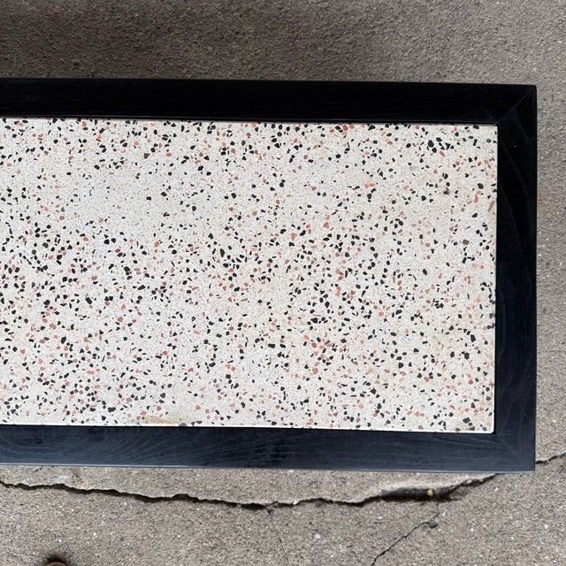 Black Harvey Probber Black Lacquer and Terrazzo Coffee Table For Sale - Image 8 of 12