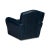 Blue Leather Club Chair For Sale - Image 4 of 10