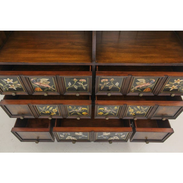 Maitland Smith Pennsylvania Dutch Style Decorative Cupboard | Chairish