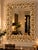 Mid-Century Modern A Vintage Gilt Brass and Crystal Flower With 6 Bulbs Mirror by Palwa. For Sale - Image 3 of 8