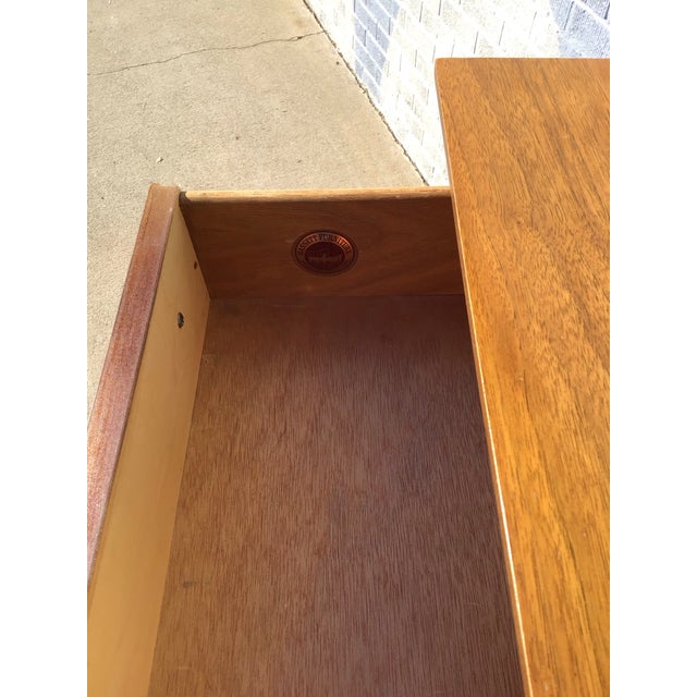 Vintage Circa 1960 Mid-Century Modern Bassett "Mayan" Chest of Drawers. For Sale - Image 11 of 11