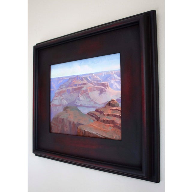 Impressionist Mather Point by Kirsten Savage | Oil on panel Landscape of the Grand Canyon from Mather Point For Sale - Image 3 of 5
