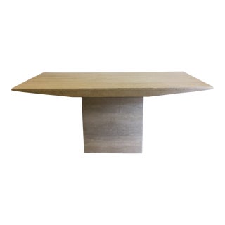 Travertine Marble Dining Table or Desk For Sale