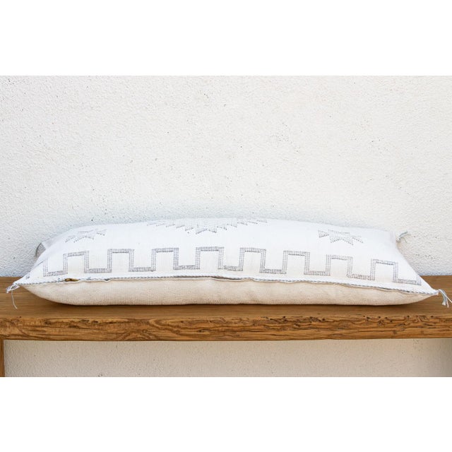 Snowdrift Star Oversized Lumbar Moroccan Pillow For Sale In Los Angeles - Image 6 of 8