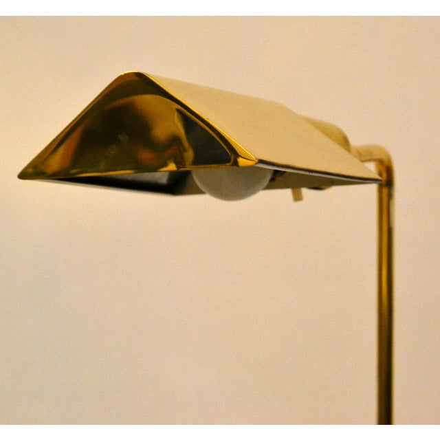 1970s Mid-Century Modern Original Koch & Lowy Pharmacy Lamp Brass Steel Floor Lamp For Sale - Image 10 of 17