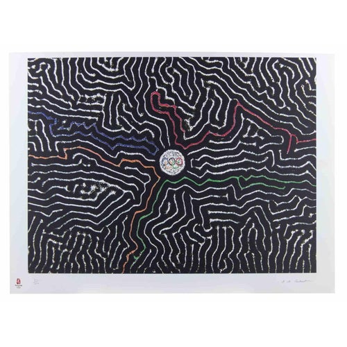 Alexandre de Cadenet, Epicentre-Olympic Games Beijing, 2008, Lithograph For Sale