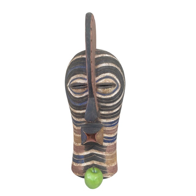 1980s Large African Songye Kifwebe Wooden Mask 27.5" H For Sale - Image 5 of 8