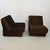 Vintage Modular Chairs in Corduroy Brown, 1970s, Set of 2, in Very Good conditions. Designed 1970 to 1979