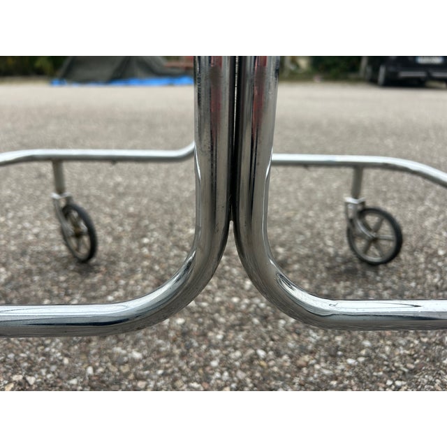Serving Bar Cart in Chrome and Smoked Glass, 1970s For Sale - Image 10 of 14