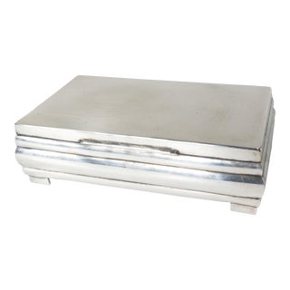 Early 20th Century German 835 Silver Art Deco Cigar or Cigarette Box For Sale