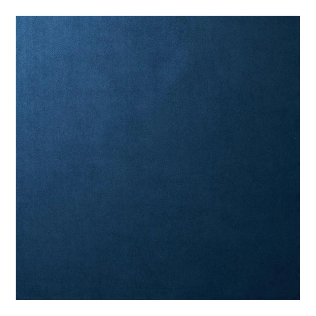 Sample - Schumacher Vegan Suede Fabric in Indigo For Sale