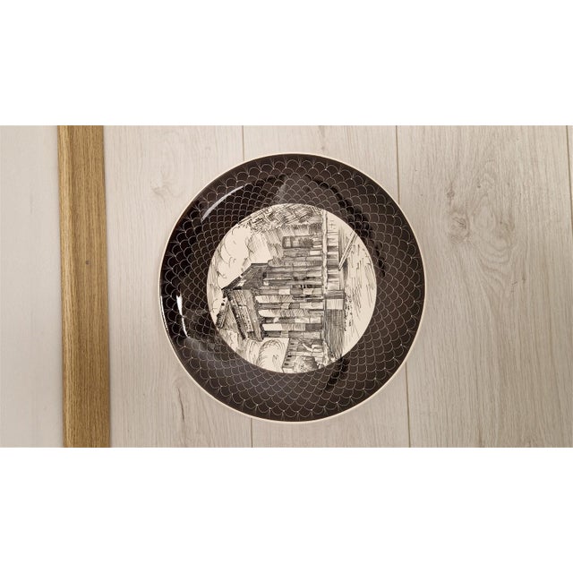 Vintage Plates in Black and White Antica Este Ceramic, 1970s, Set of 4 For Sale - Image 4 of 18