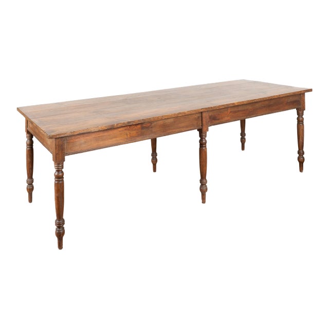 19th Century Long Pine Refectory Table From Portugal For Sale