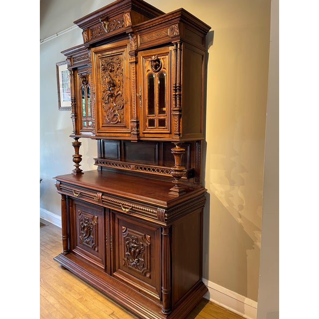 Late 19th Century FrenchJacobean Style Hutch Chairish
