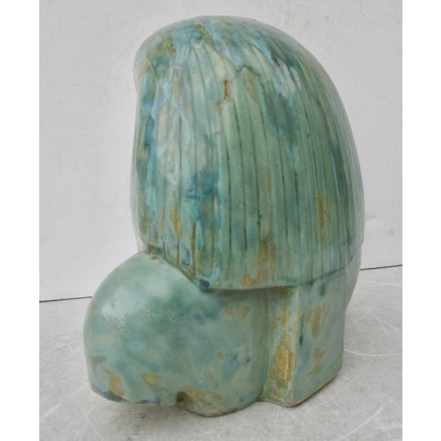 Stoneware Bust of Egyptian Pharoh Circa 1900 For Sale - Image 4 of 10