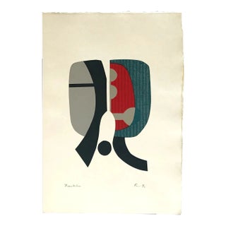 1967 Ronald King Signed Screenprint Frankeleyn For Sale