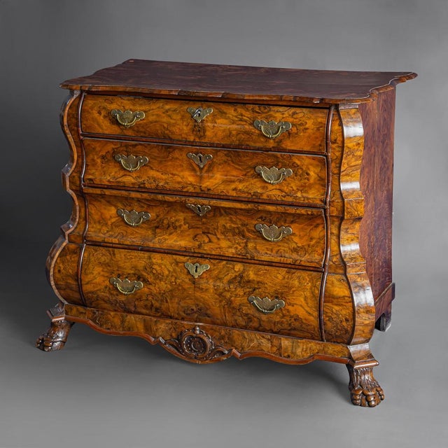Baroque Dutch Baroque-Style Chest of Drawers, 1800s For Sale - Image 3 of 8