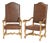 Pair of Louis XIV Armchairs in Tooled Leather and Gilt Wood, Late 18th C. For Sale