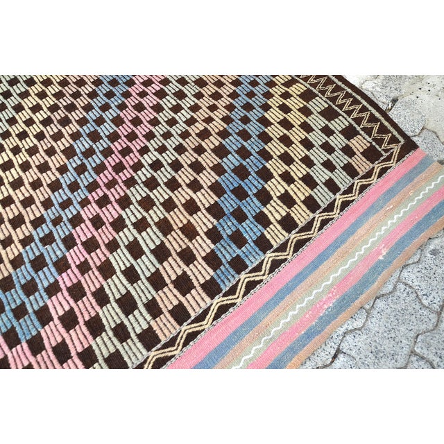1960s Vintage Decorative Anatolian Kilim Rug For Sale - Image 10 of 11