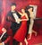 Large Vintage Painting Celebrating the Tango For Sale - Image 4 of 7