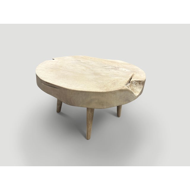 2010s Andrianna Shamaris Mid Century Style Organic Teak Wood Coffee Table For Sale - Image 5 of 5