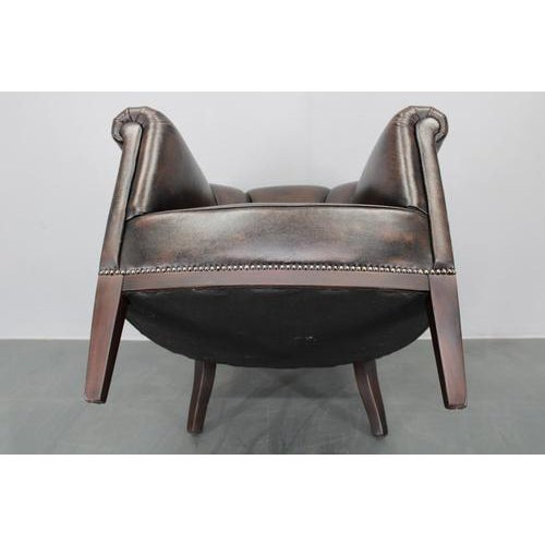 Vintage Leather Armchair, Former Czechoslovakia, 1960s For Sale - Image 9 of 17