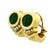 Metal 1980s GWK 18k Gold Chrysoprase Intaglio Diamond Earrings, Pair For Sale - Image 7 of 12