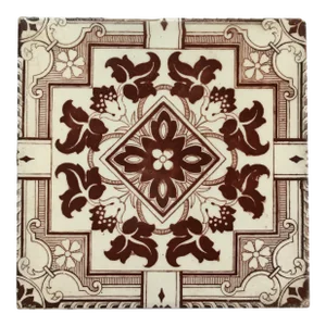 Victorian Josiah Wedgwood & Sons Tile - Brown