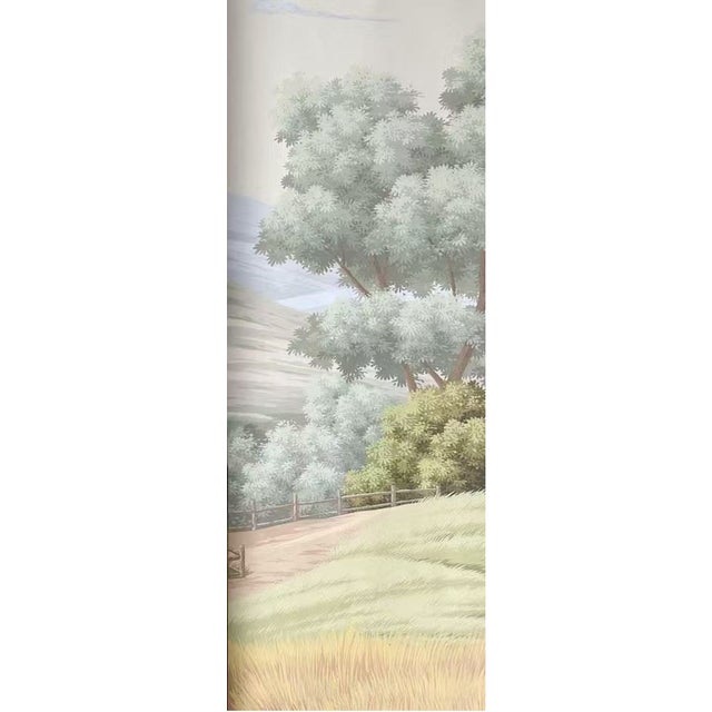 36" * H96" * 3ps,‌ Hand-Painted Vintage Art Wallpaper, French Luxury Decorative Wallpaper For Sale - Image 4 of 5