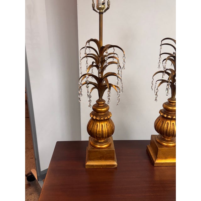 Late 20th Century Vintage Italian Regency Table Lamps, Pair For Sale - Image 5 of 12