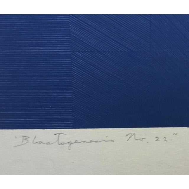 Abstract 1973 "Blastogenesis #22" Minimalist Acrylic Painting on Board by Dean Drahos For Sale - Image 3 of 5