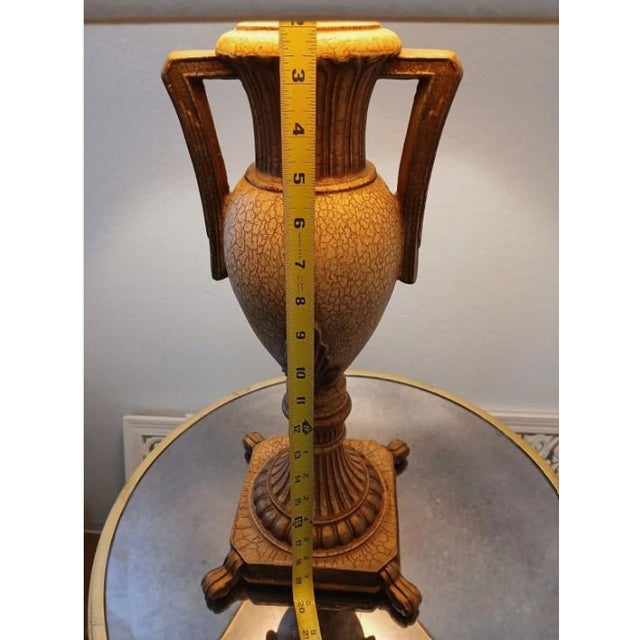 Vintage Neoclassical Ornate Urn Table Lamp Grecian Baroque Regency W Shade For Sale - Image 13 of 16