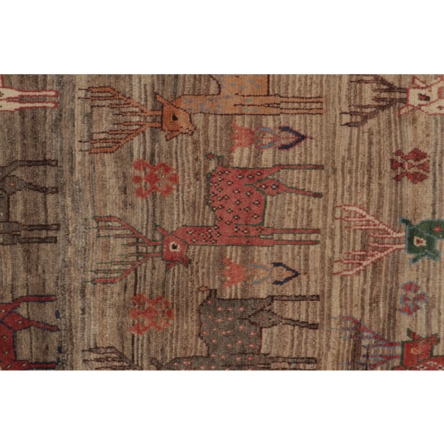 Vintage Persian Gabbeh Rug, Polychromatic Animal Pictorials - Rug & Kilim For Sale In New York - Image 6 of 10