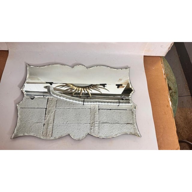1940s Art Deco Frameless Mirror with Sculpted Edges, France, 1940s For Sale - Image 5 of 17