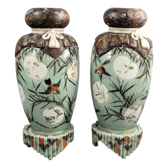 Porcelain Vases by Kato Sanhei, Set of 2 For Sale