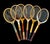 This Vintage Wooden Tennis Rackets Wall Display Set includes 6 classic tennis rackets from well-known brands such as...