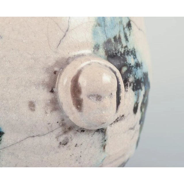 Swedish Ceramic Jar with Abstract Motif by Rolf Fagerberg For Sale - Image 3 of 7