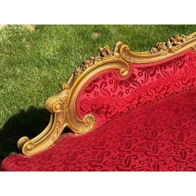Louis XV Style Chaise Lounge For Sale - Image 5 of 13